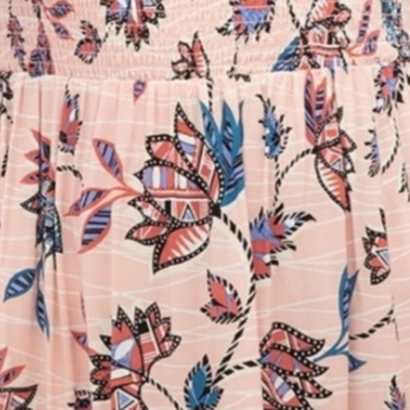 ELOQUII Elements Smocked Floral Print Blush Pink Midi Dress Sz 18 20 18/20 or 2X - Picture 11 of 11